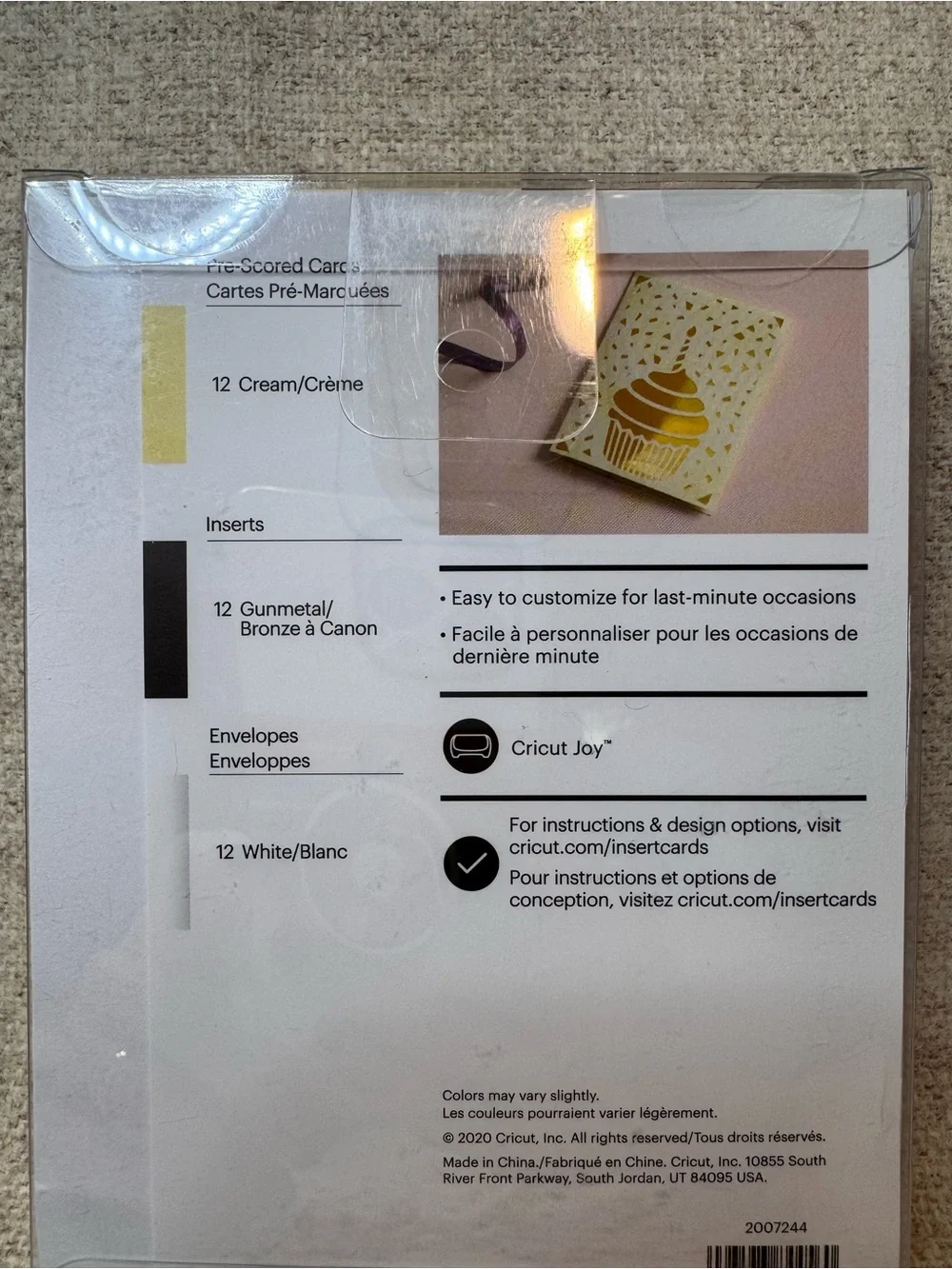 Cricut Joy, lot of 5 packs, insert cards in various glitter, prism, and matte